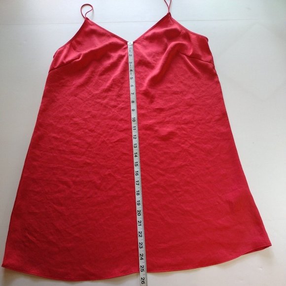 Aritzia Wilfred Free Womens Medium Red Slip Mini Dress - Picture 3 of 9